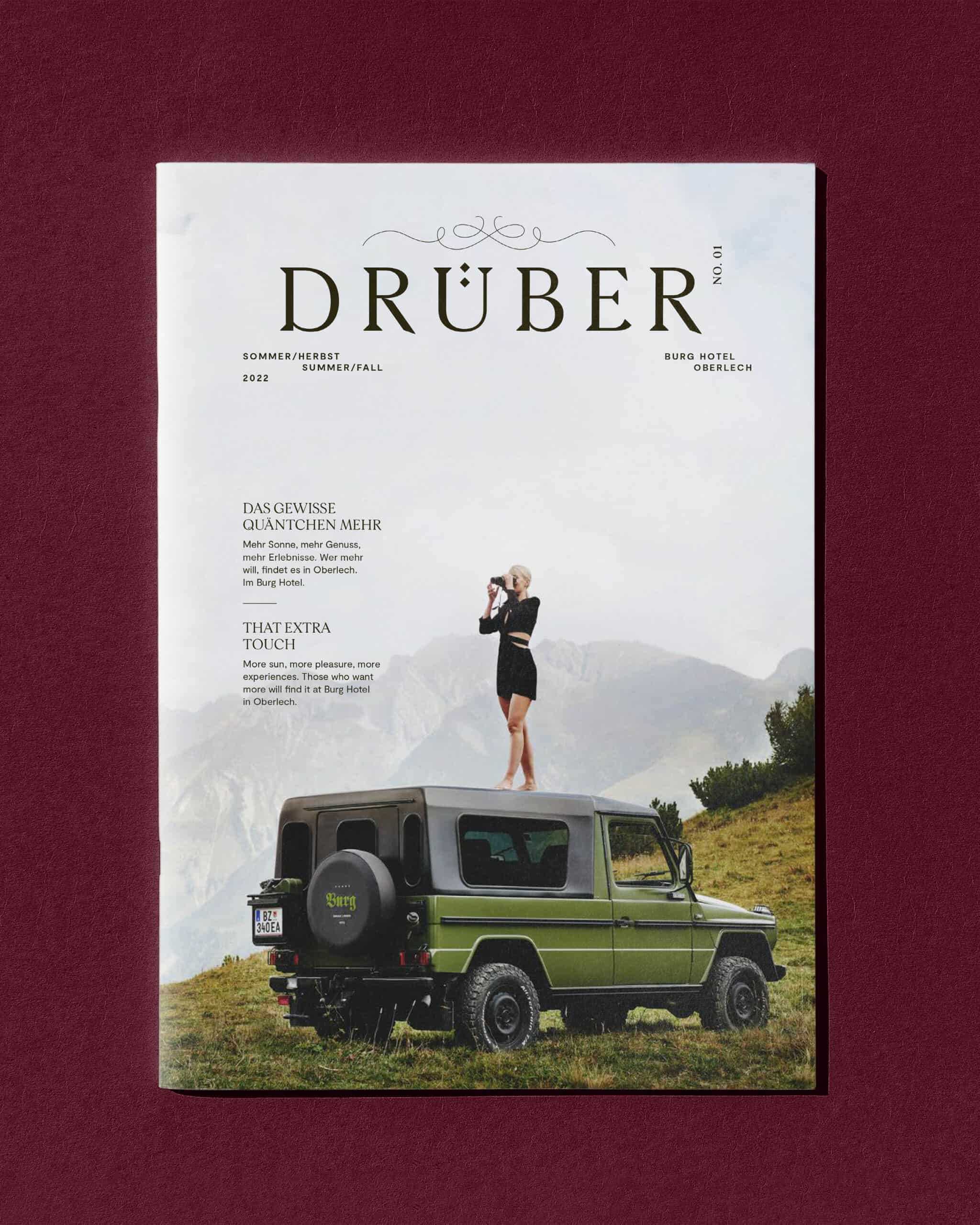 Editorial Design für das Kundenmagazin des Burg Hotels in Oberlech.
